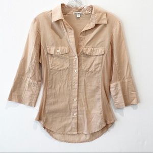 James Perse Side Panel Cream Top Size XS